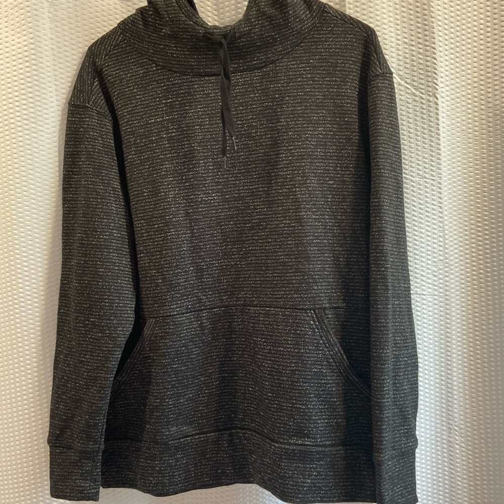 Women’s small champion brand hoodie. Black and gray. New.